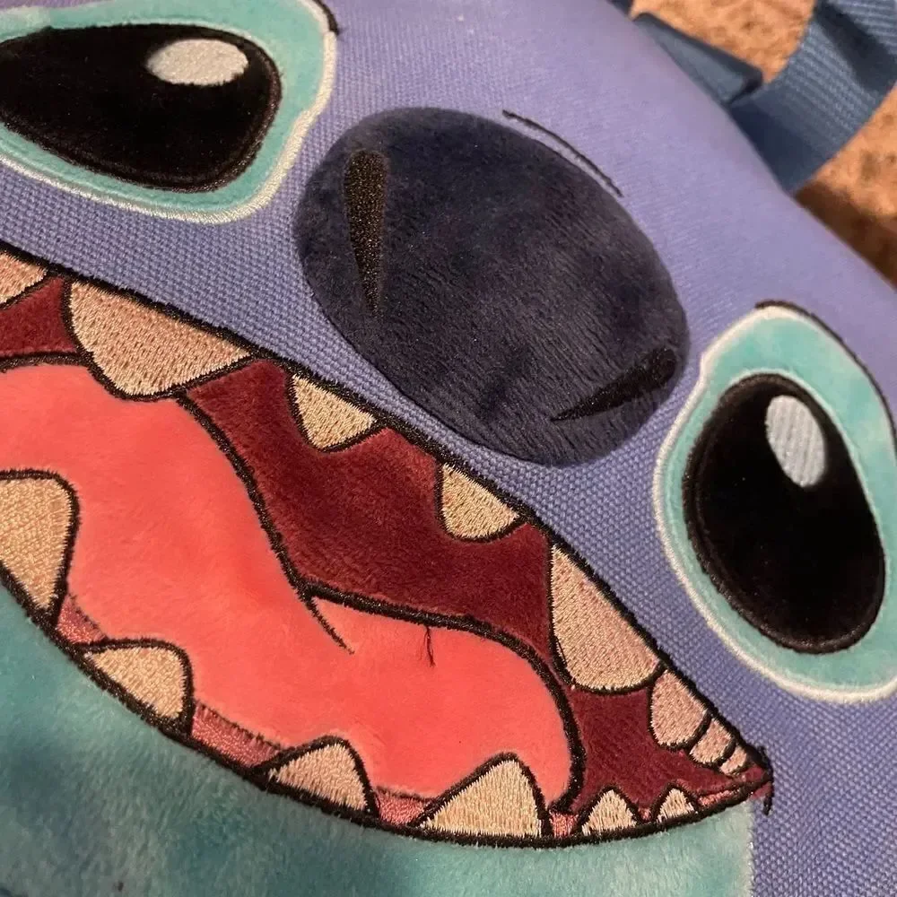 Disney Parks Stitch Canvas HTF Backpack plus Stitch Plush!